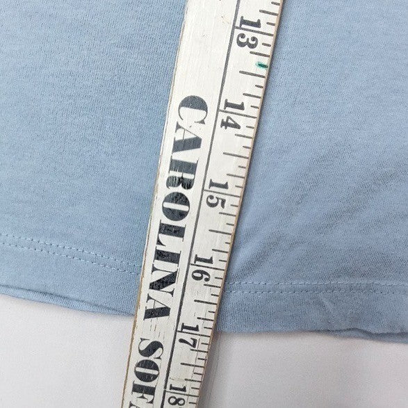 Coastal Dreamer Smiley Sun Pocket Graphic T Shirt Blue Size Small Short Crop