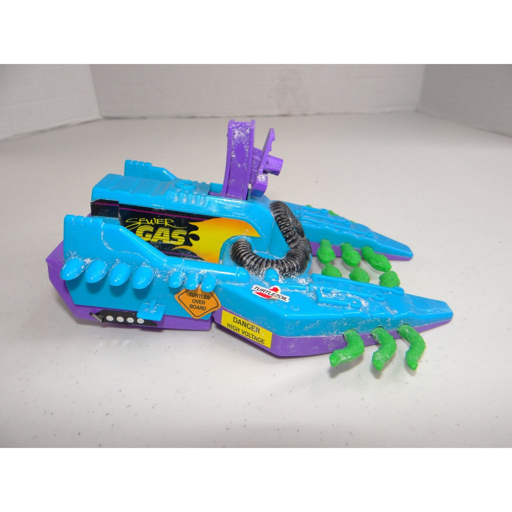 Vintage 1991 Playmates TMNT Sewer Gas Sucker Vehicle Teal Purple 2850