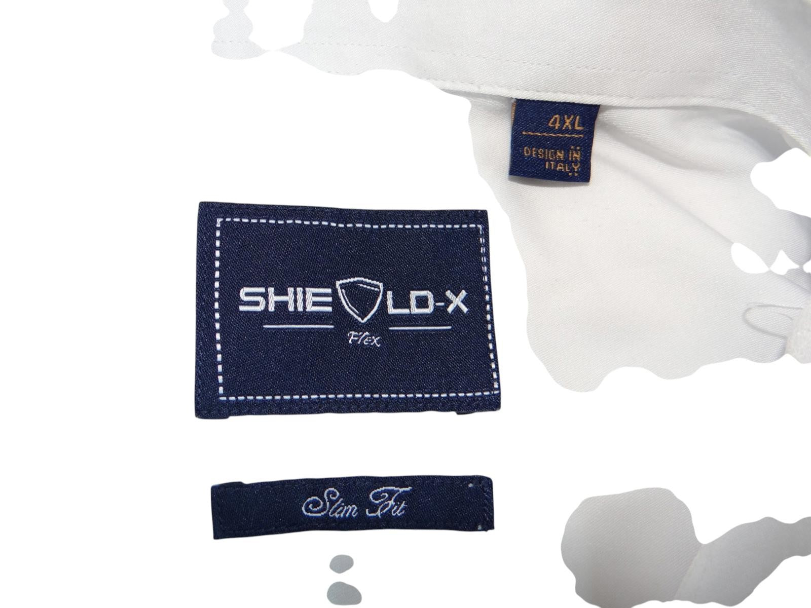 SHIELD-X Slim Fit Dress Shirt - White 4XL