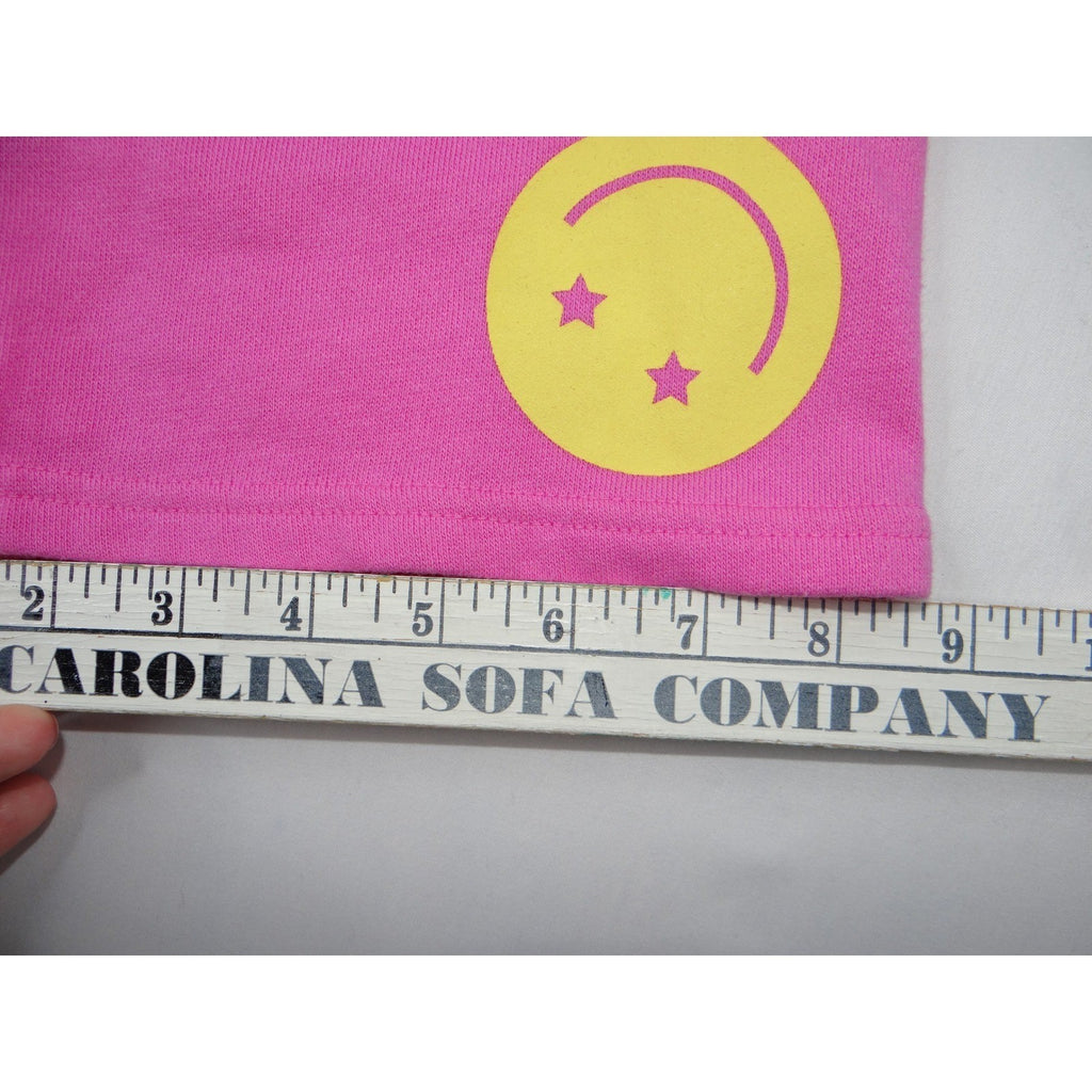 Kids Bright Pink Smiley Face Graphic Sweatpants Flare Leg