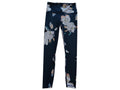 Floral High-Waisted Leggings by OAILA - Navy Blue
