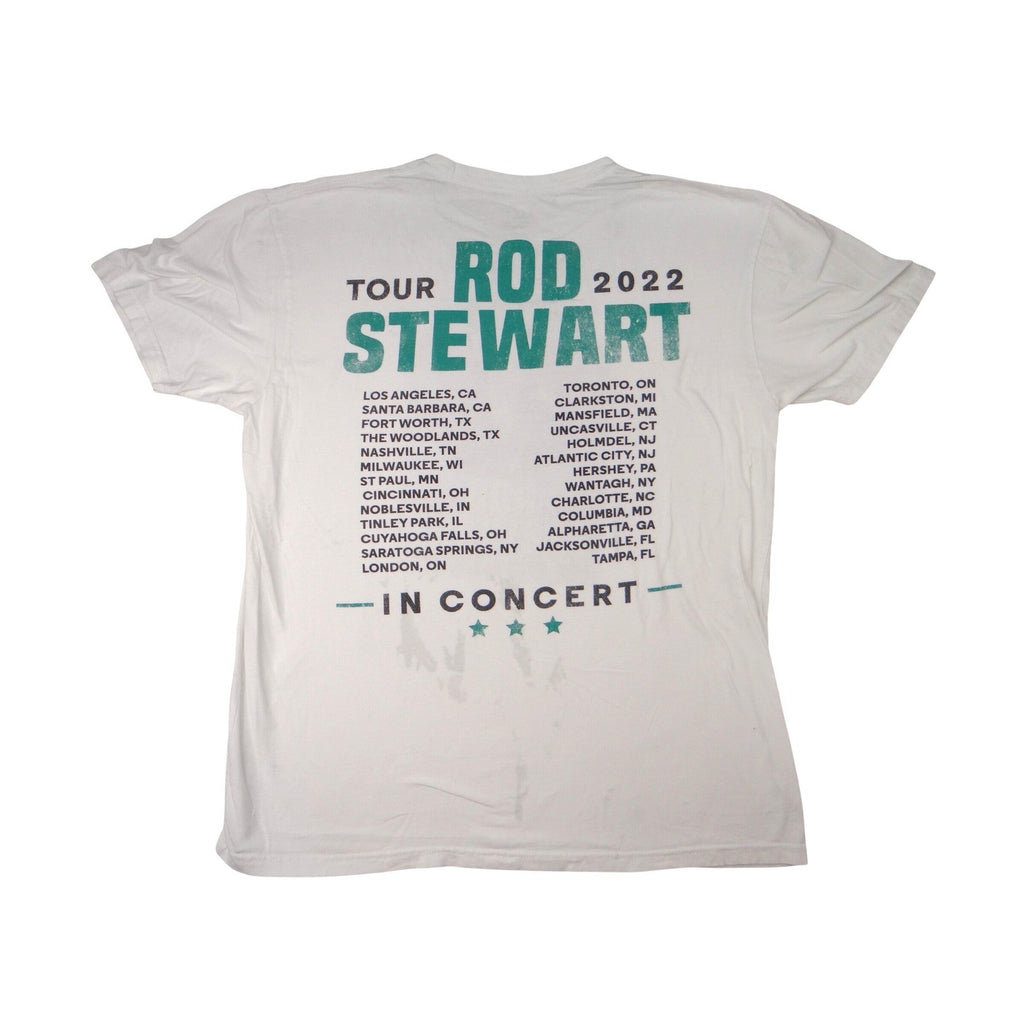 Rod Stewart 2022 Tour In Concert White T Shirt Womens XL