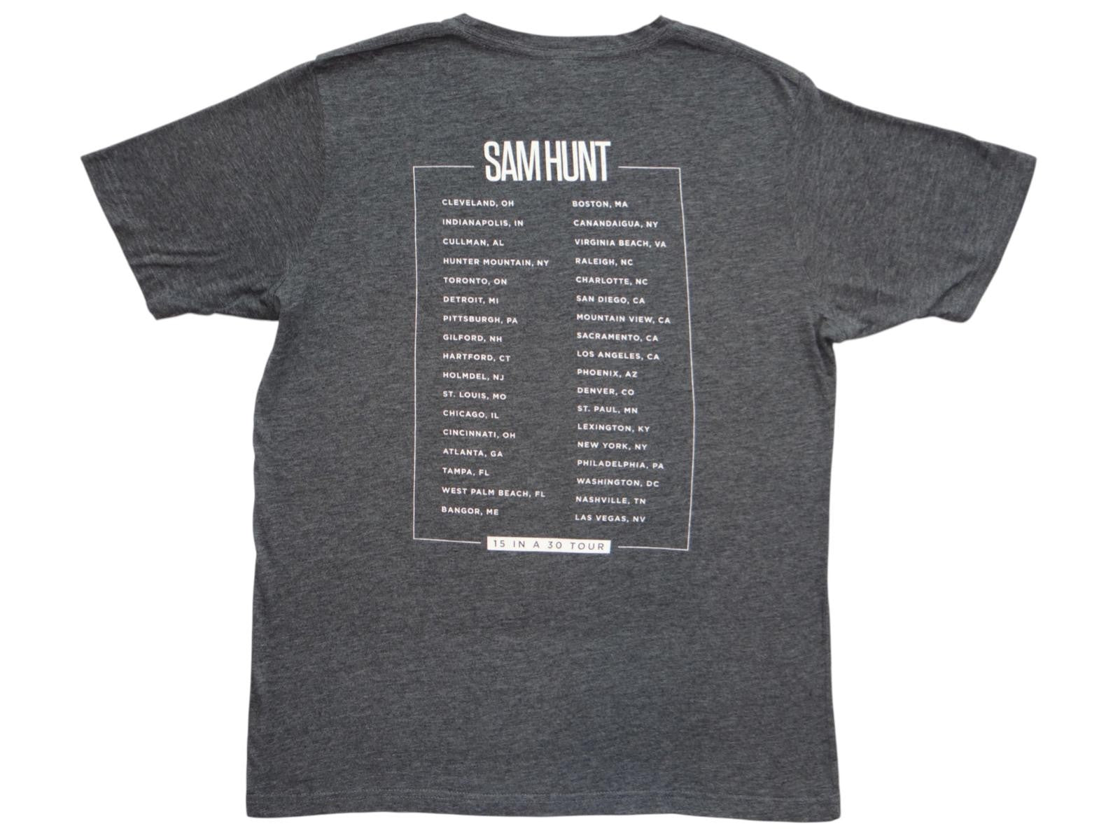 Sam Hunt 15 in a 30 Tour T-Shirt