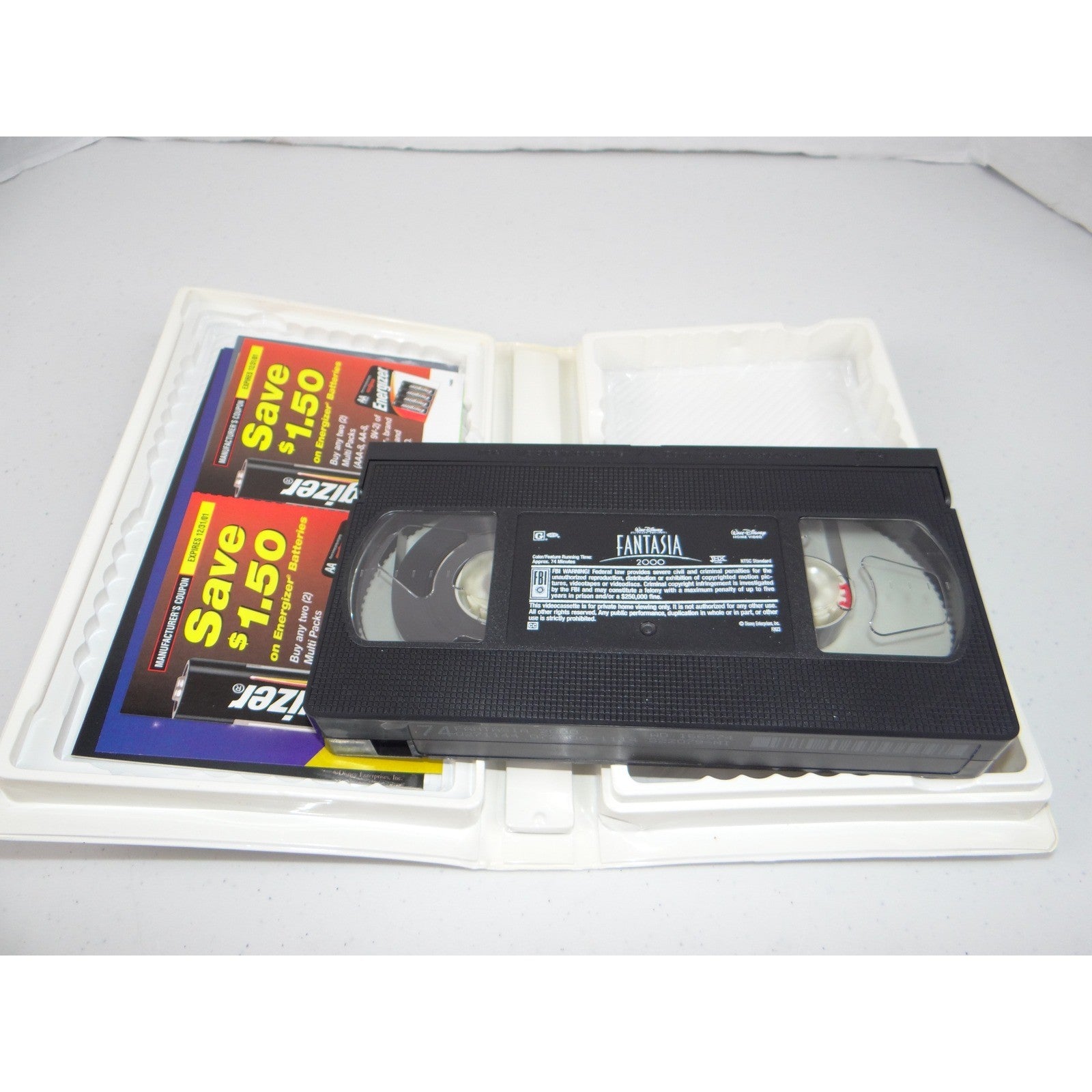 Walt Disney Fantasia 2000 VHS Clamshell THX Certified Stock 20859 Animation G