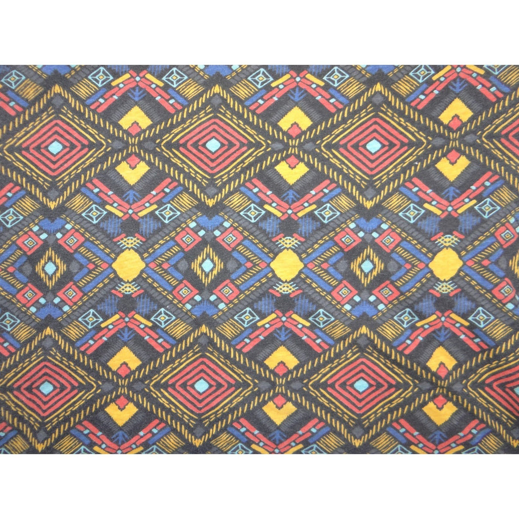 Vintage WXYZ Mens Small Geometric Tribal Print T-Shirt Short Sleeve Crewneck