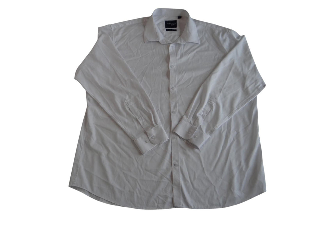 SHIELD-X Slim Fit Dress Shirt - White 4XL