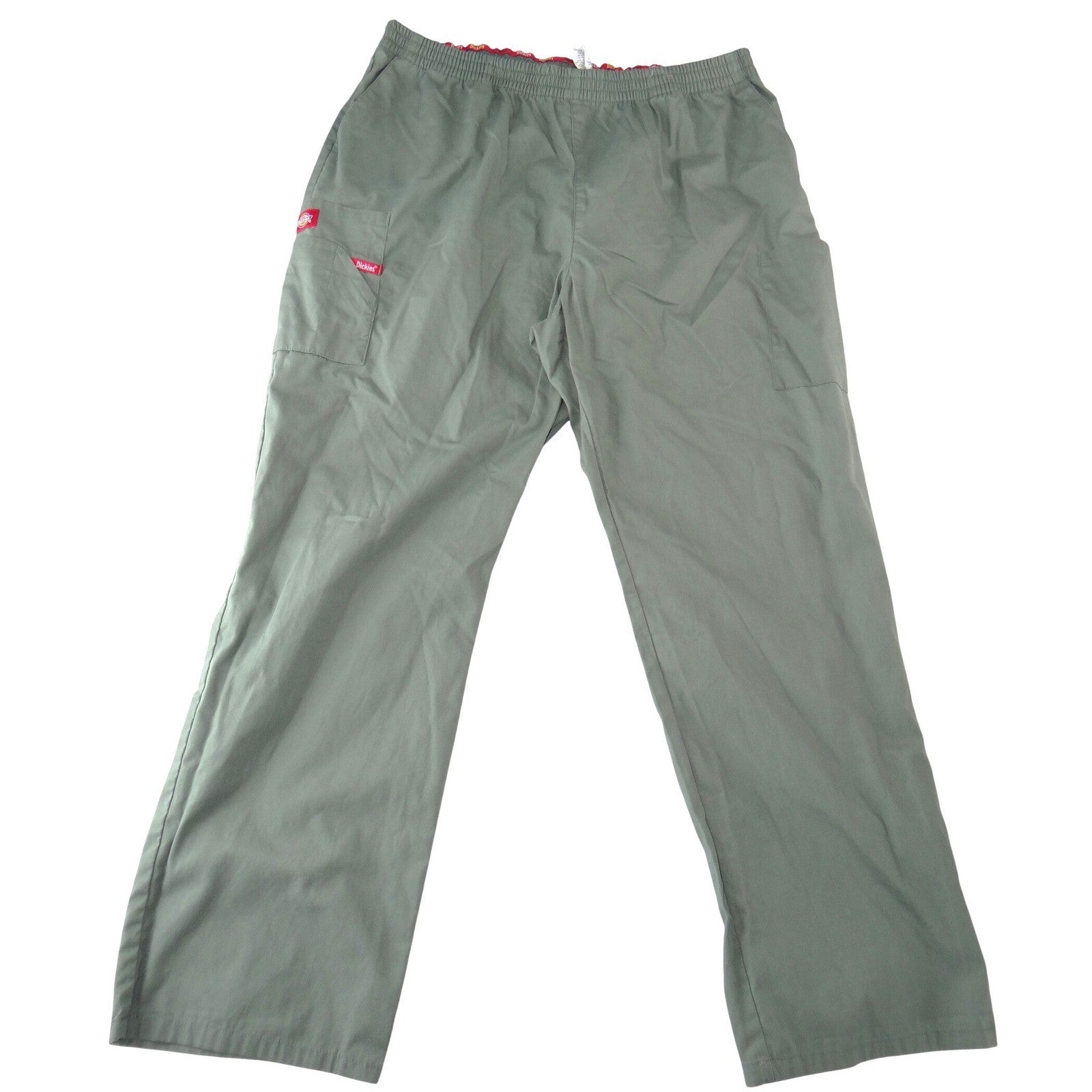 Dickies Womens Olive Green Elastic Waist Cargo Scrub Pants 2XL Plus Size
