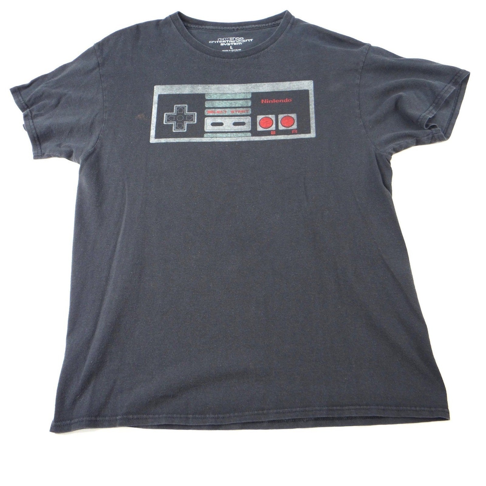 Nintendo Entertainment System Controller Graphic T Shirt Black Adult Large NES