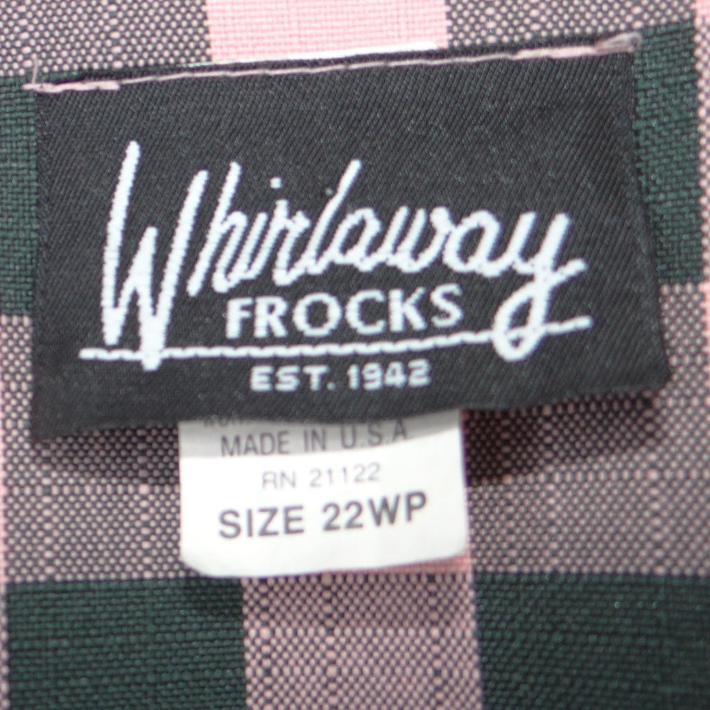 Whirlaway Frocks Vintage Pink Plaid Skirt Suit Set 22WP Puff Sleeve Made in USA