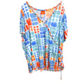 Hearts of Palm Woman Plus Size 3X Abstract Print Kaftan Top Blouse Shirt