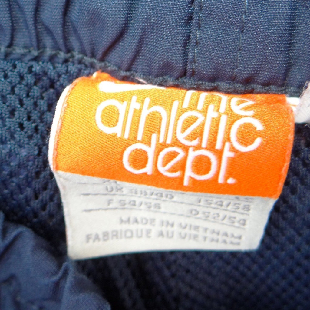 Nike Mens XL Track Pants Navy Blue Mesh Lined Side Zip Windbreaker Warmup