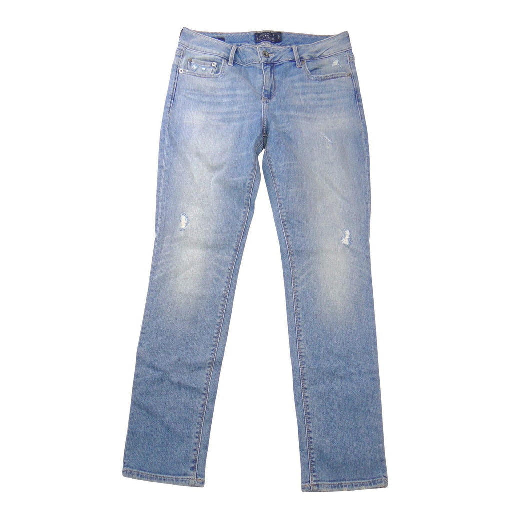 Lucky Brand Lolita Skinny Jeans Womens 8/29 Light Wash Distressed Blue Denim