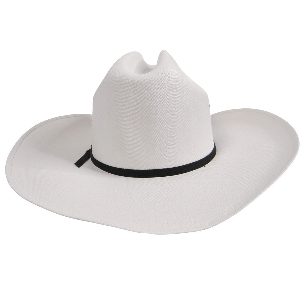 Smithbilt White Straw Cowboy Hat Cattleman Crease Wide Brim Western Hat 2182