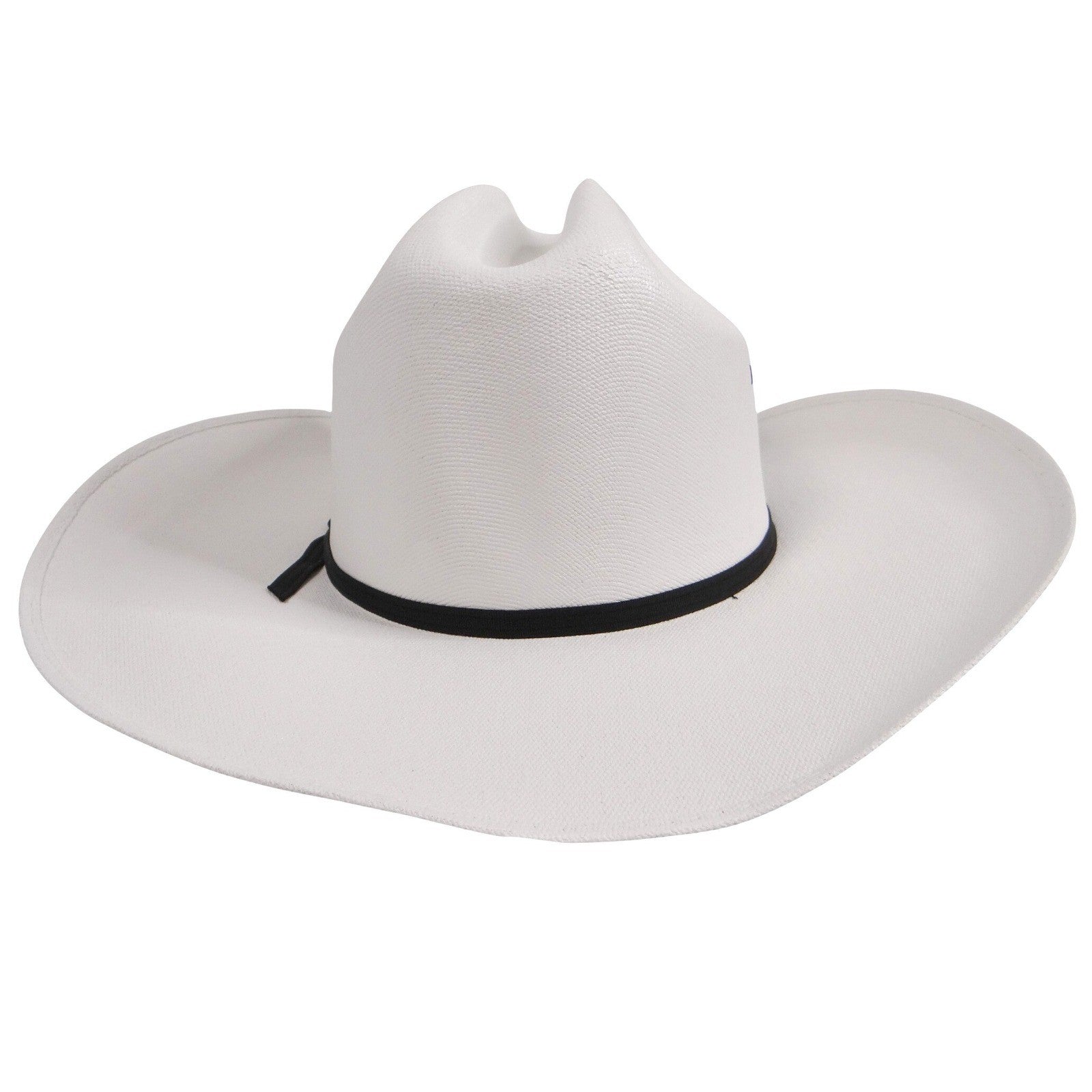 Smithbilt White Straw Cowboy Hat Cattleman Crease Wide Brim Western Hat 2182