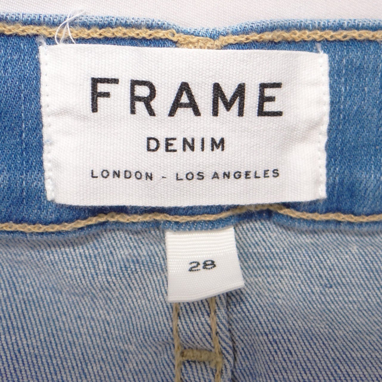 Frame Denim Le High Skinny Light Wash Frayed Hem Jeans Size 28