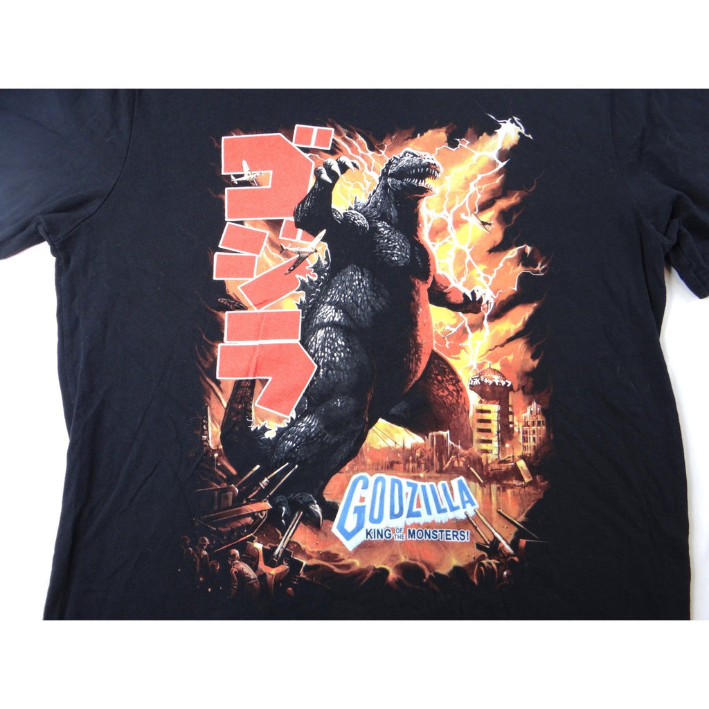 Black Godzilla King of the Monsters Graphic T Shirt Men's Size Large