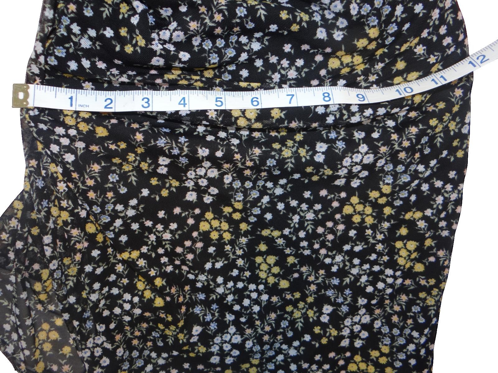 Y2K Ultra Flirt Women's Black Floral Midi Dress Size Small