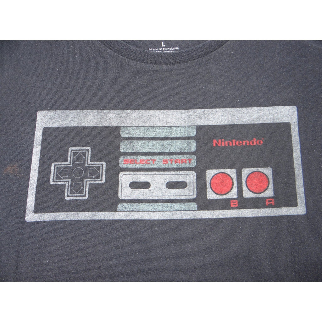 Nintendo Entertainment System Controller Graphic T Shirt Black Adult Large NES