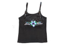 Vintage Black 'Lady Rider' Floral Tank Top w Adjustable Straps by Hot Leathers