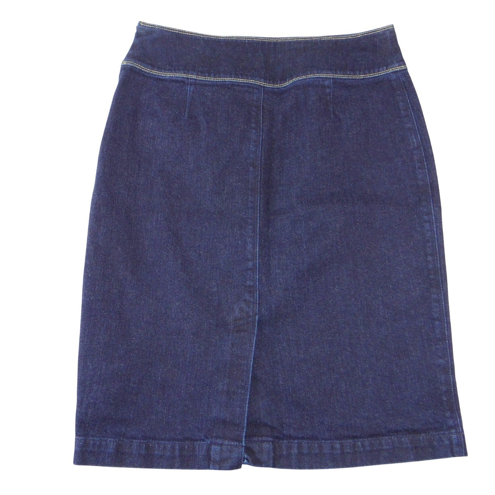 Lauren Ralph Lauren Denim Pencil Skirt Dark Wash Indigo Knee Length Womens 8