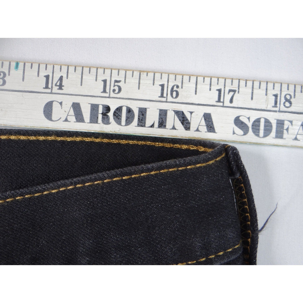 Altered Custom Levi Strauss 505 Mens Black Straight Fit Jeans Size 34x24