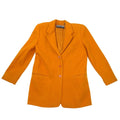 Linda Allard Ellen Tracy Mustard Yellow Wool Cashmere Blazer Jacket Size 6