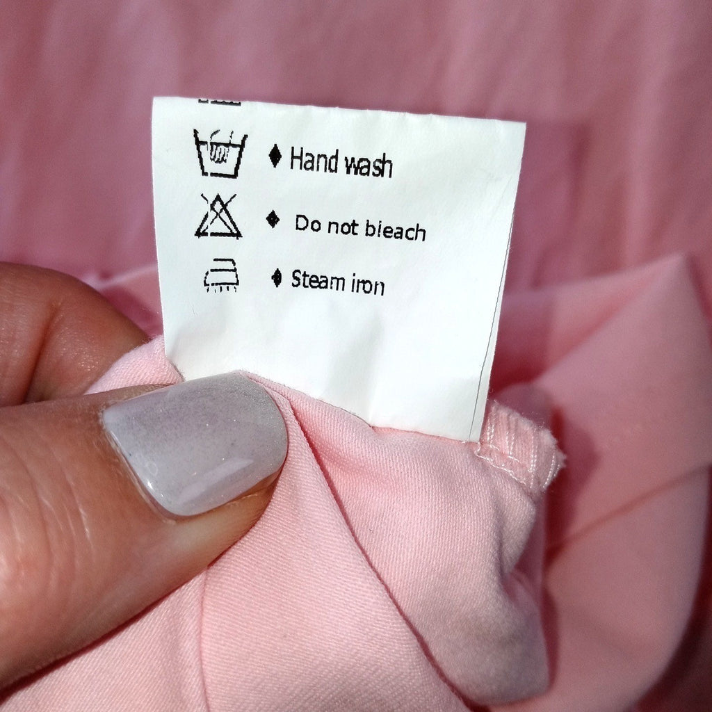 MEROKEETY Pink Short Sleeve Ruched Knot Front Midi Dress Size M