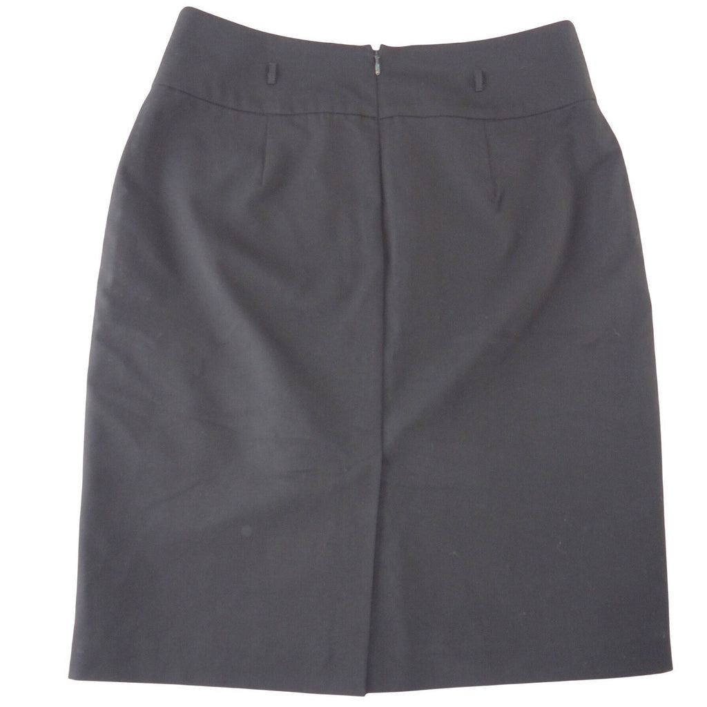 Liz Claiborne Womens Black Stretch Pencil Skirt Size 6 Lined Back Vent Career