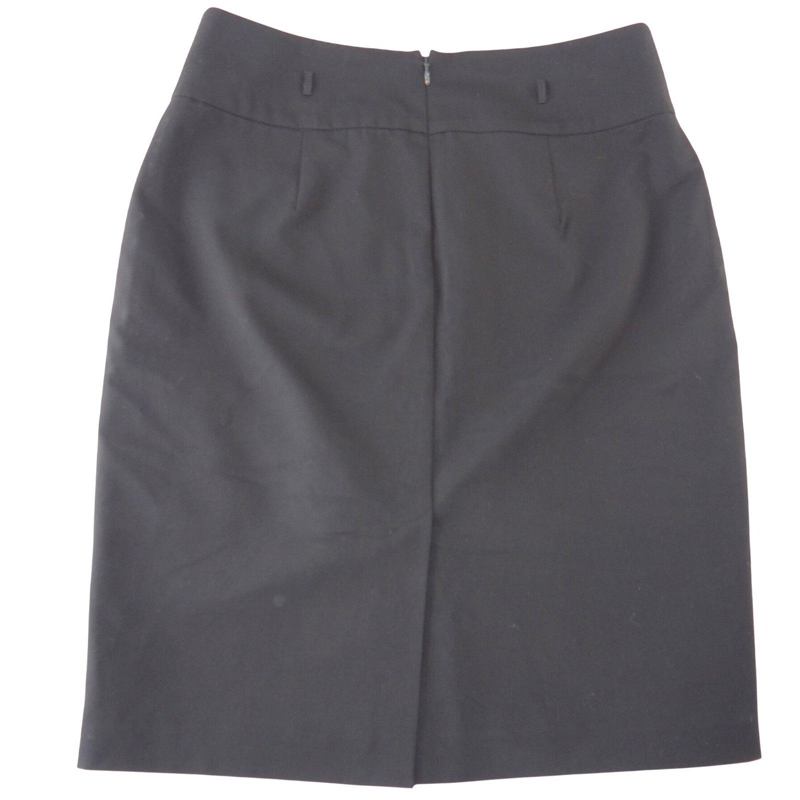 Liz Claiborne Womens Black Stretch Pencil Skirt Size 6 Lined Back Vent Career