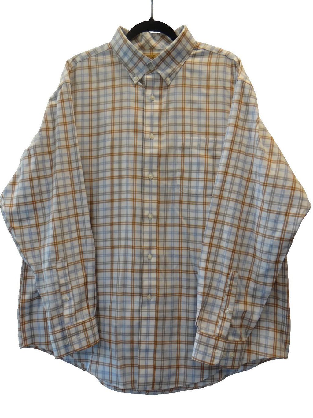 Roundtree & Yorke Men's Casual Button-Down Plaid Shirt