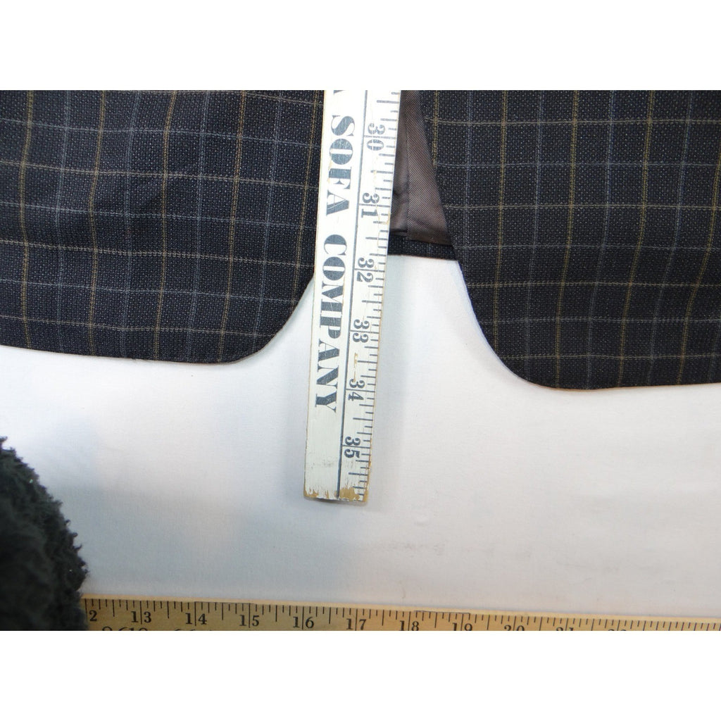 VTG Ermenegildo Zegna High Performance Blazer Men Dark Grey Plaid Wool Blend XL