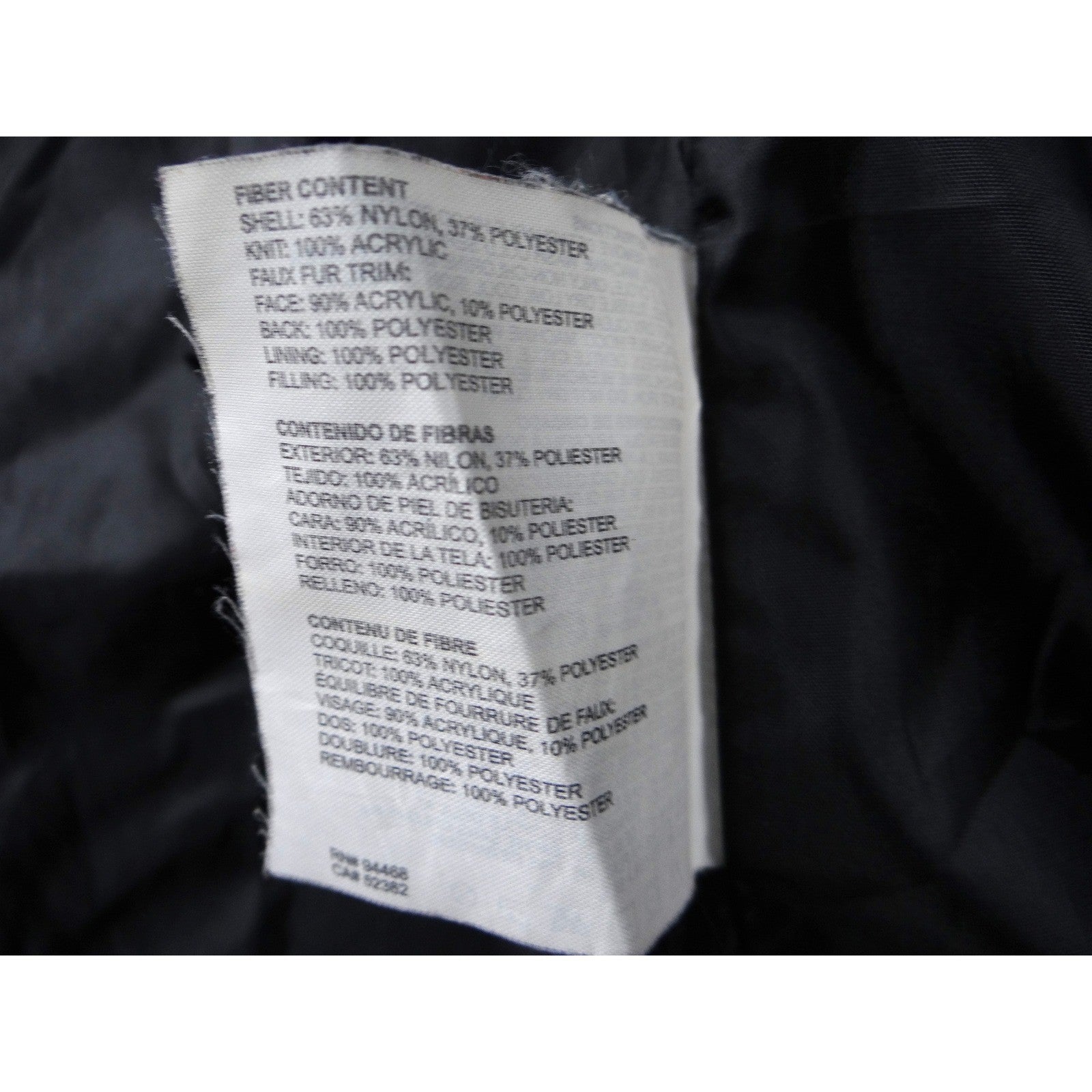 Esprit Black Faux Fur Trim Hooded Belted Winter Jacket Coat Women Size L