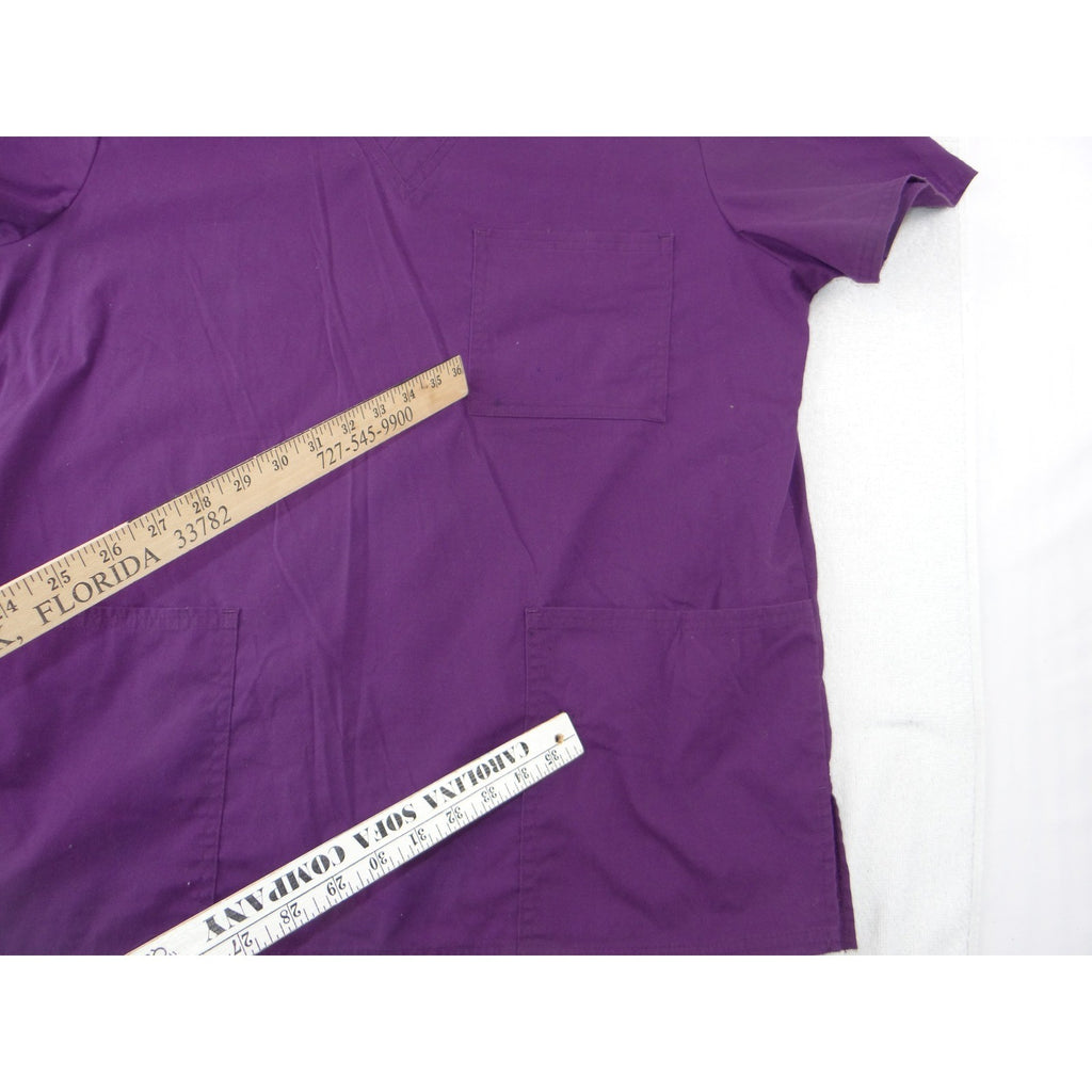 Scrubstar Womens Purple V-Neck Scrub Set Top and Cargo Pants Medium 33782