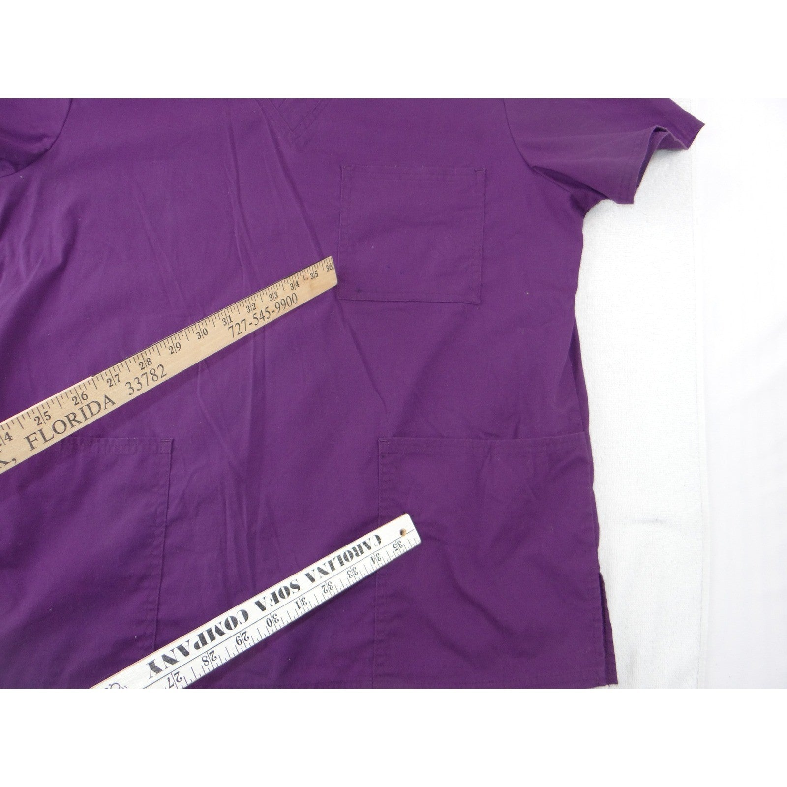 Scrubstar Womens Purple V-Neck Scrub Set Top and Cargo Pants Medium 33782