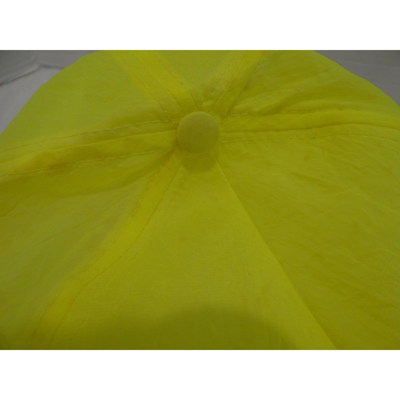 Vintage USA Today Hat Neon Yellow Nylon Rope Snapback Cap 90s Media Promo