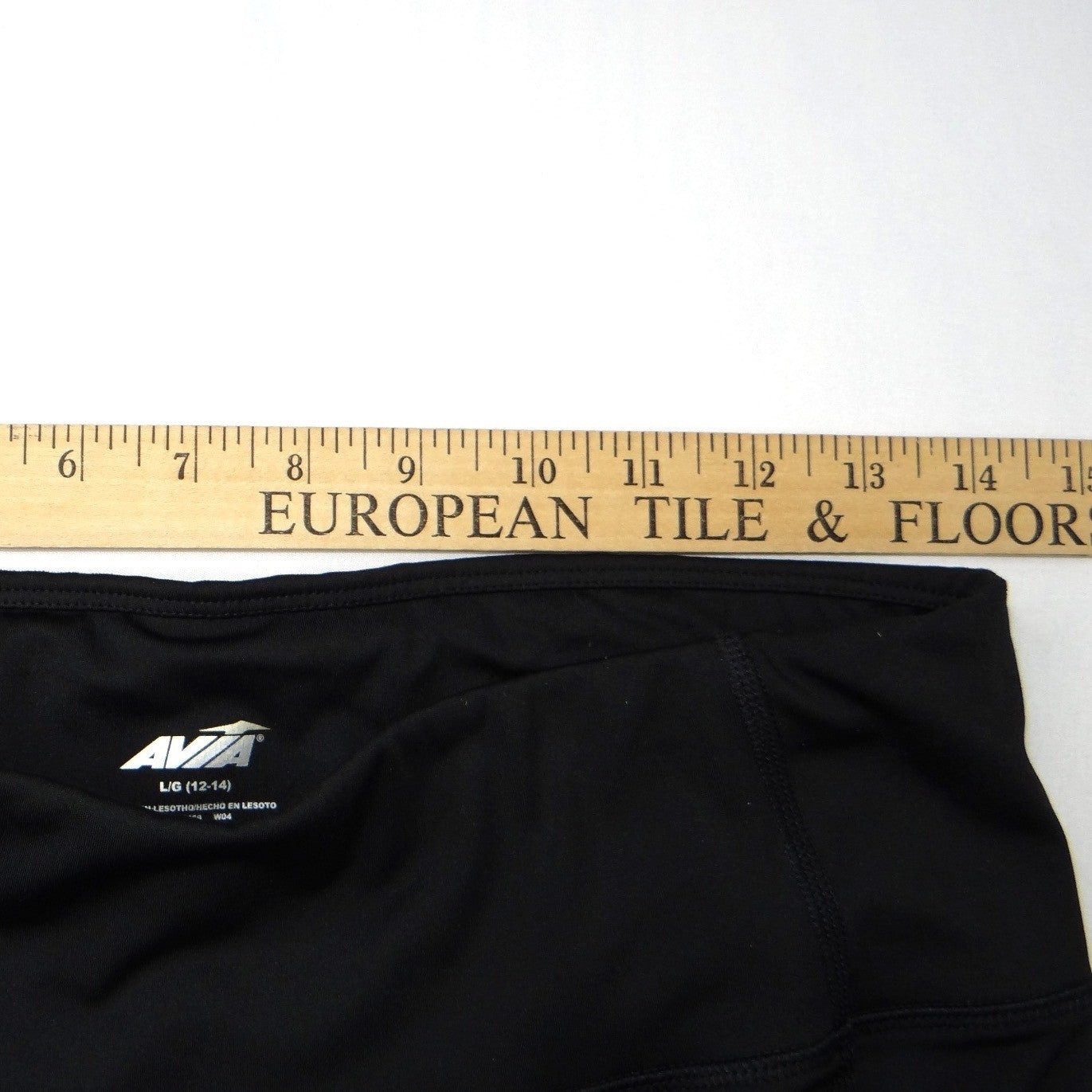 AVIA Women Black Athletic Capris Leggings Size L G 12 14