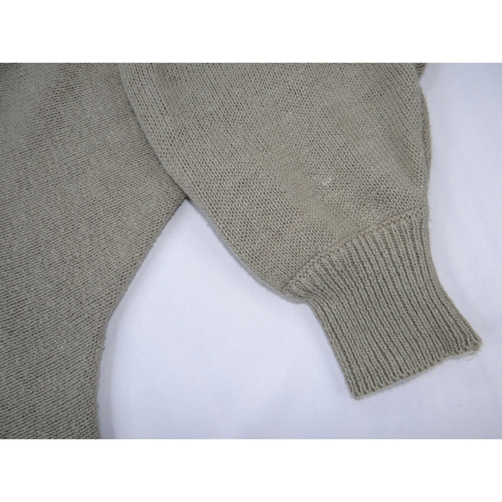 Vintage Unique Maurada Embellished Sweater Beige Knit Dolman Sleeve Women's M