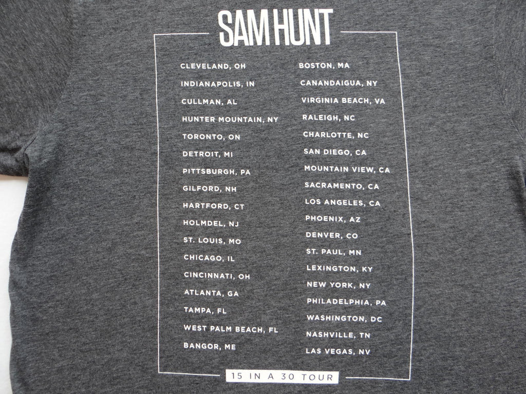 Sam Hunt 15 in a 30 Tour T-Shirt