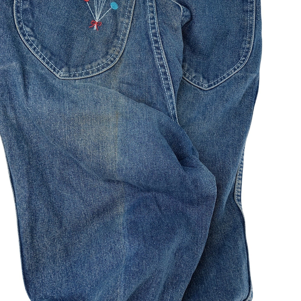 Vintage Denim Jeans High Waisted Bell Bottoms Women's Blue Wash