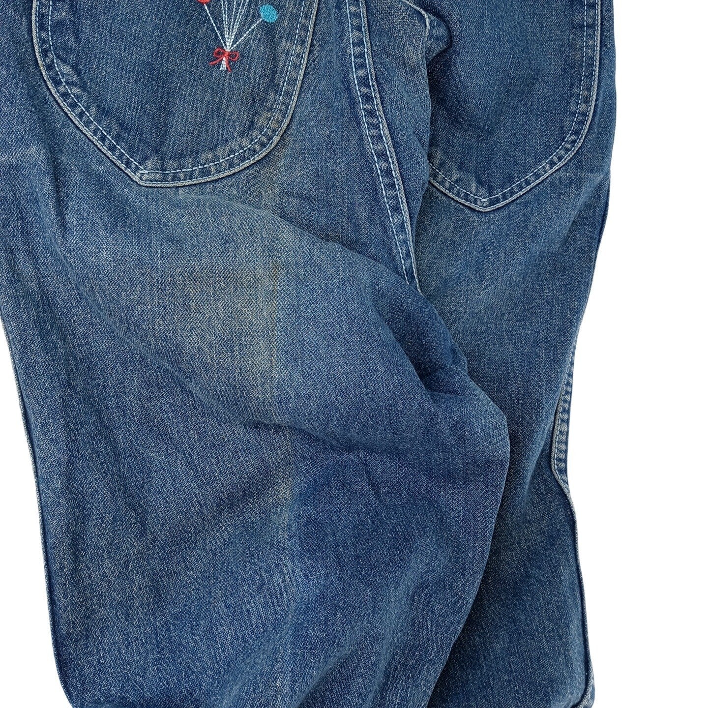 Vintage Denim Jeans High Waisted Bell Bottoms Women's Blue Wash