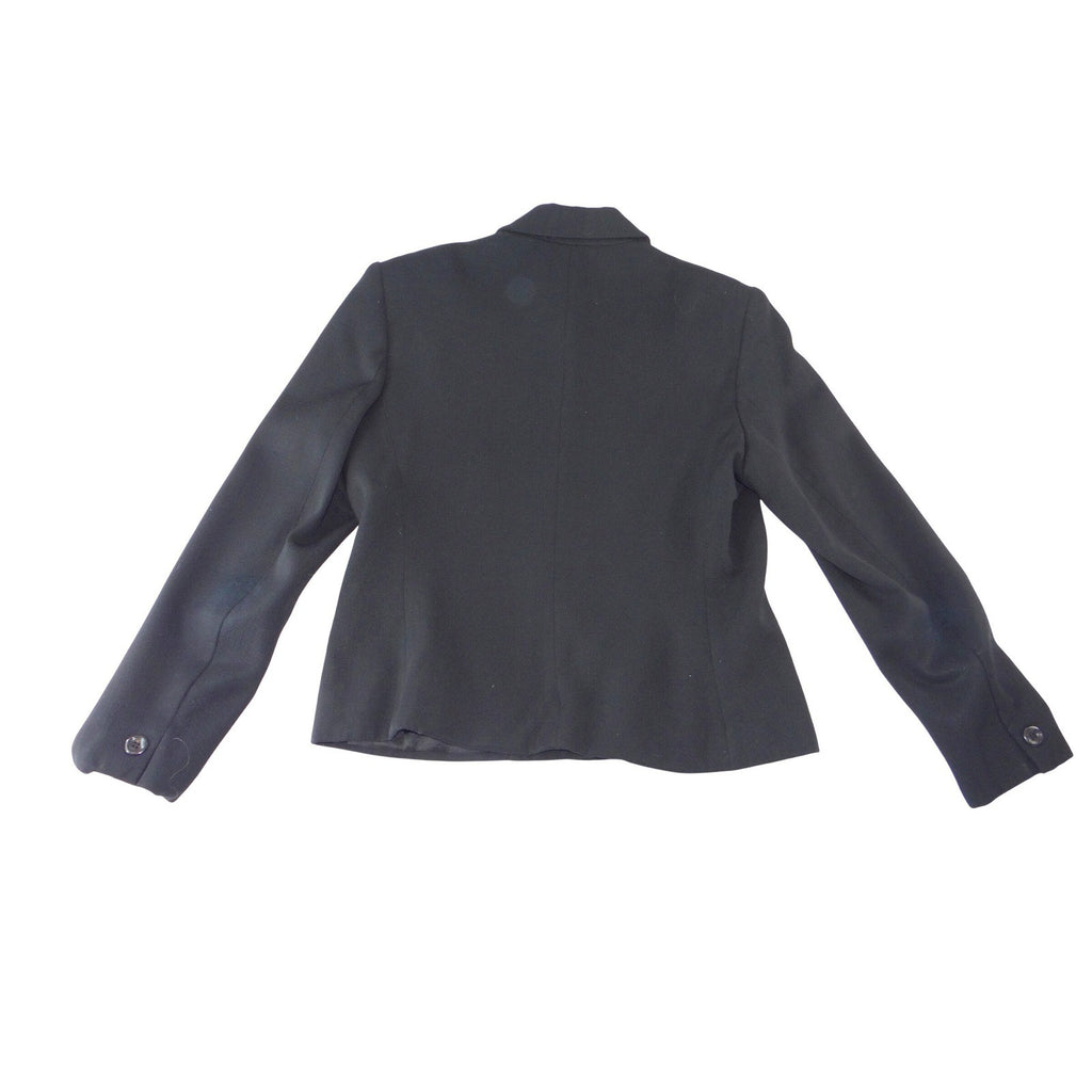 Jones New York Womens Black Button Front Tailored Blazer Jacket Size 10