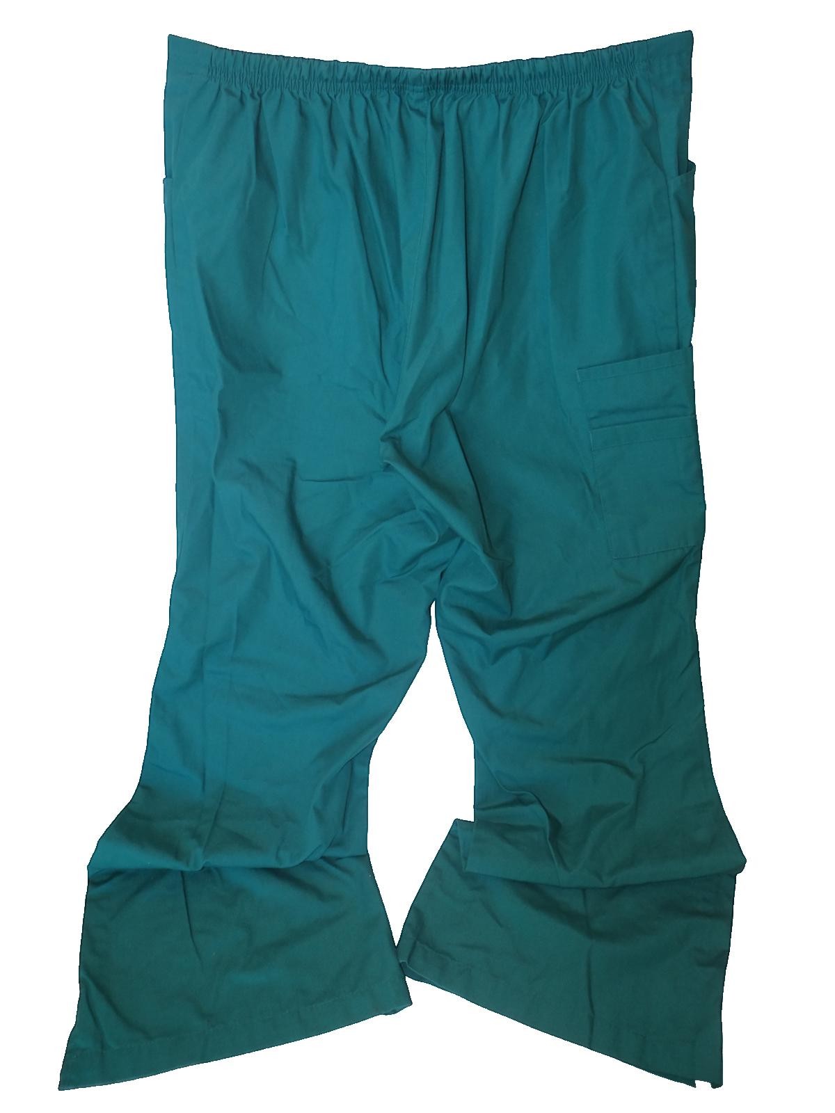 WonderWink Teal Women's Scrub Pants with Yellow Drawstring, Size XL