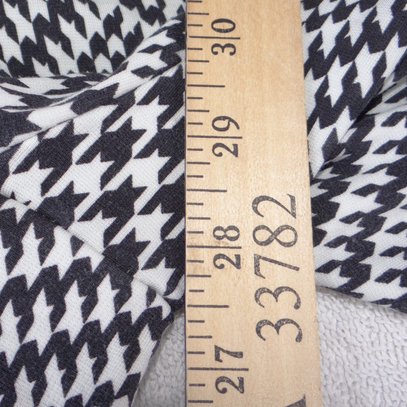 Chicos Black White Houndstooth Wide Leg Pants Pull On Size 00R US 2R