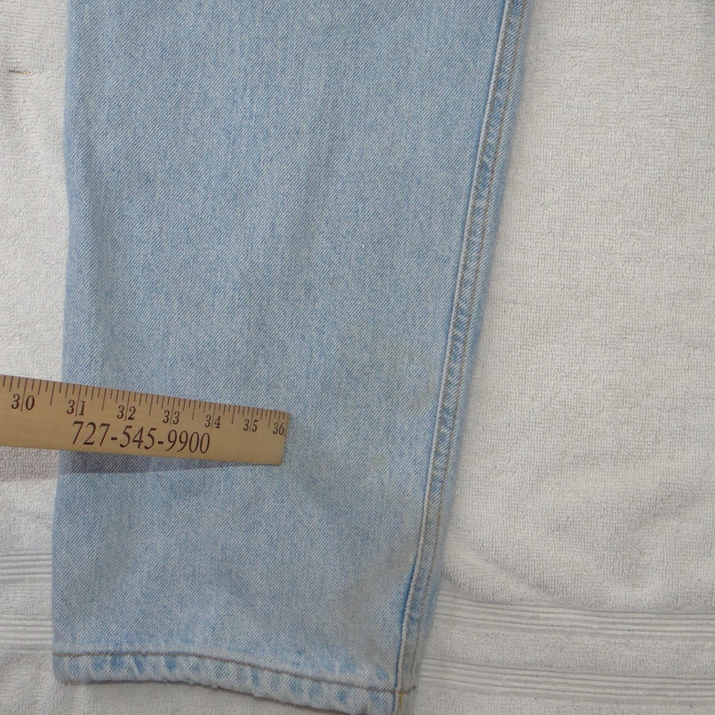 Calvin Klein Vintage Mens Light Wash Straight Leg Relaxed Denim Jeans 34x32