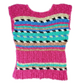 Victoria Jones by Halli Knit Sweater Tank Top Multi Color Striped Sleeveless M