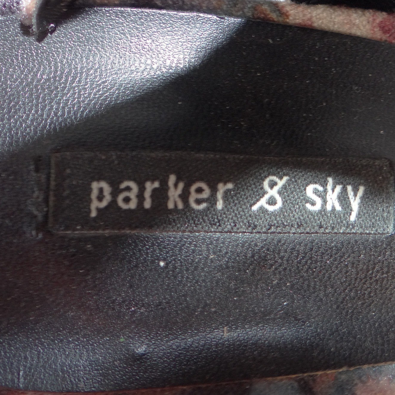 Parker & Sky Womens Floral Velvet Platform Block Heel Sandals Size 10 Black