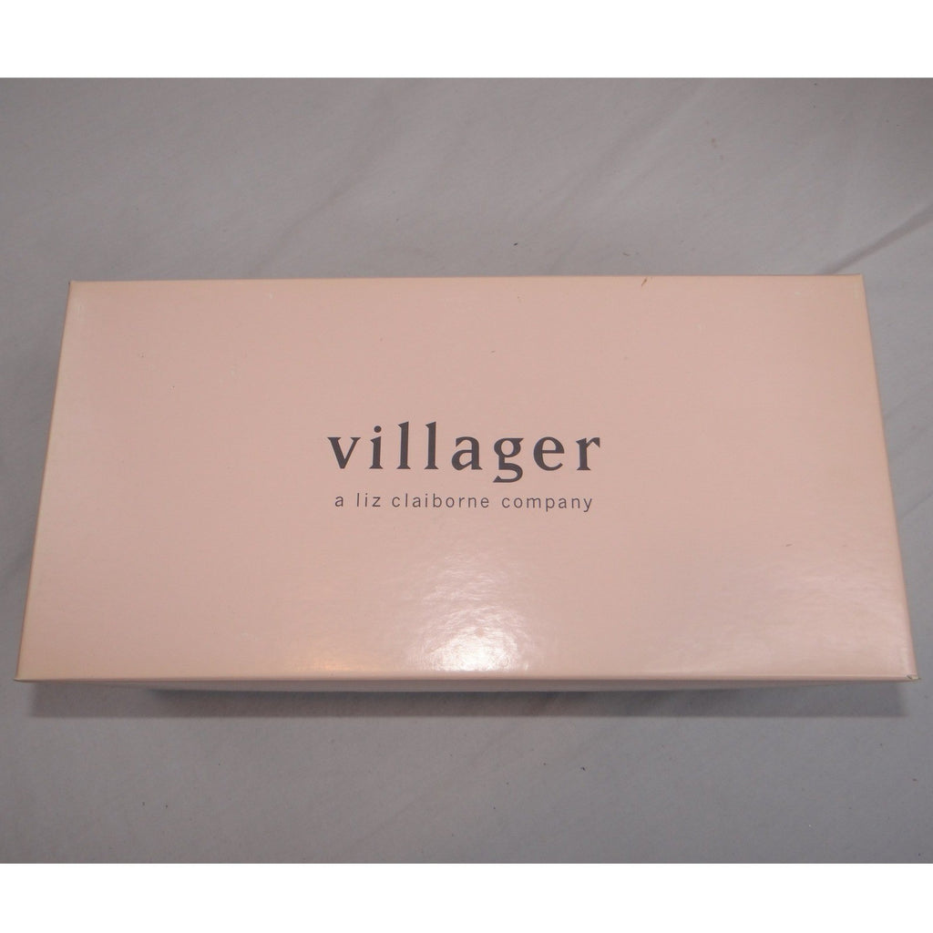NIB Villager by Liz Claiborne Becky White Mules Loafers Shoes Women's Size 7.5 M