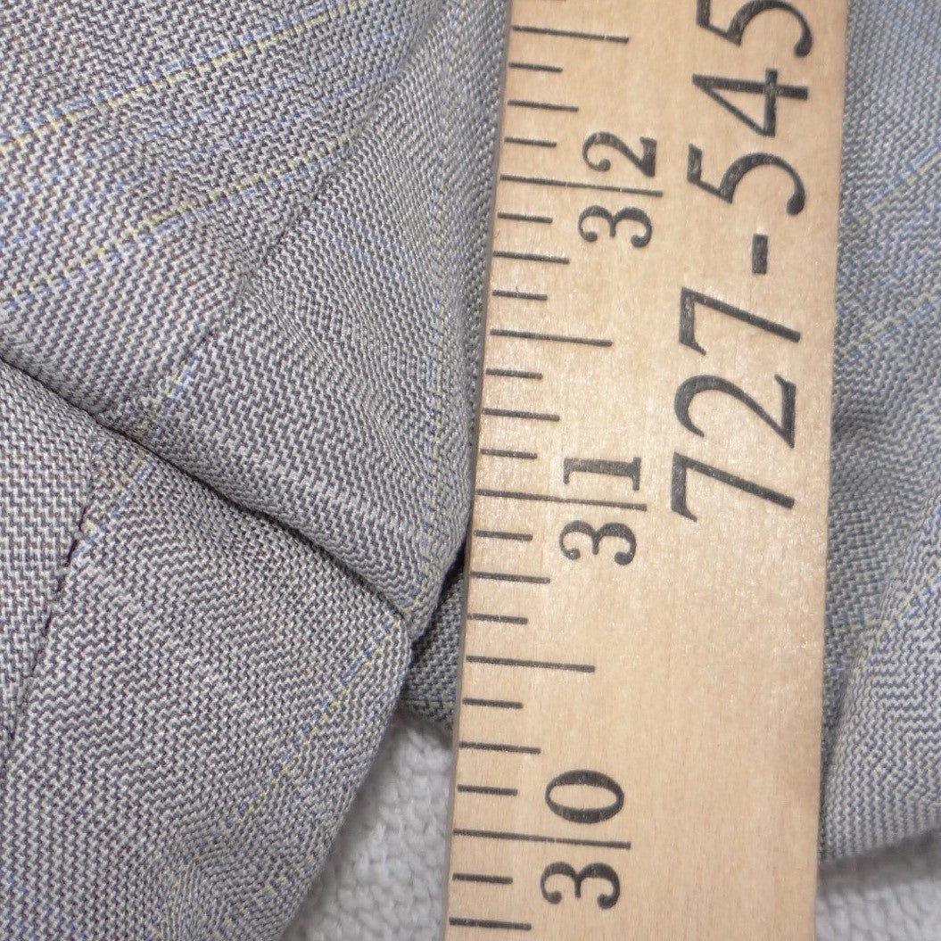 Evan-Picone Grey Plaid Dress Pants Womens 18 Straight Leg Professional Workwear