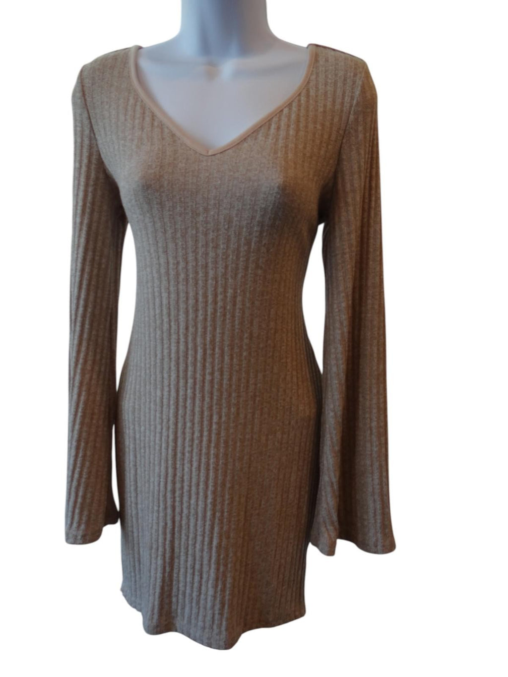 SHEIN Women's Ribbed Long Sleeve Dress