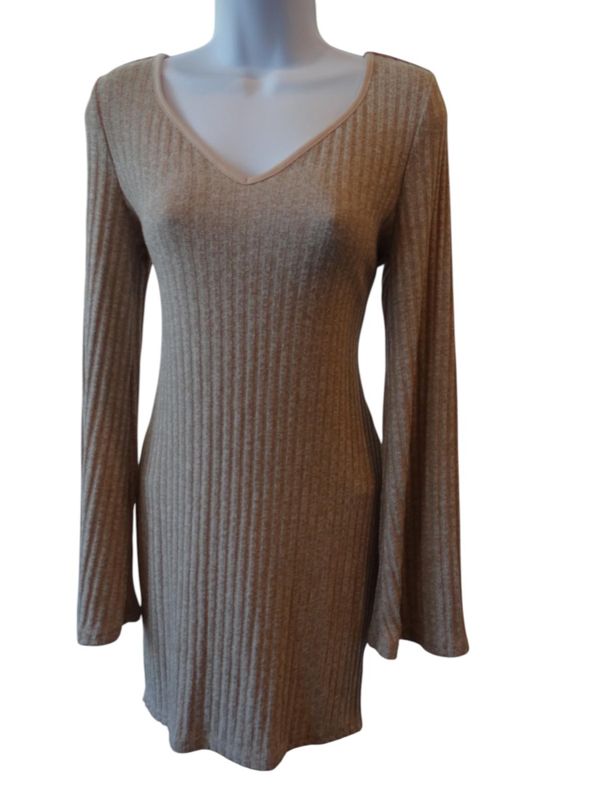 SHEIN Women's Ribbed Long Sleeve Dress